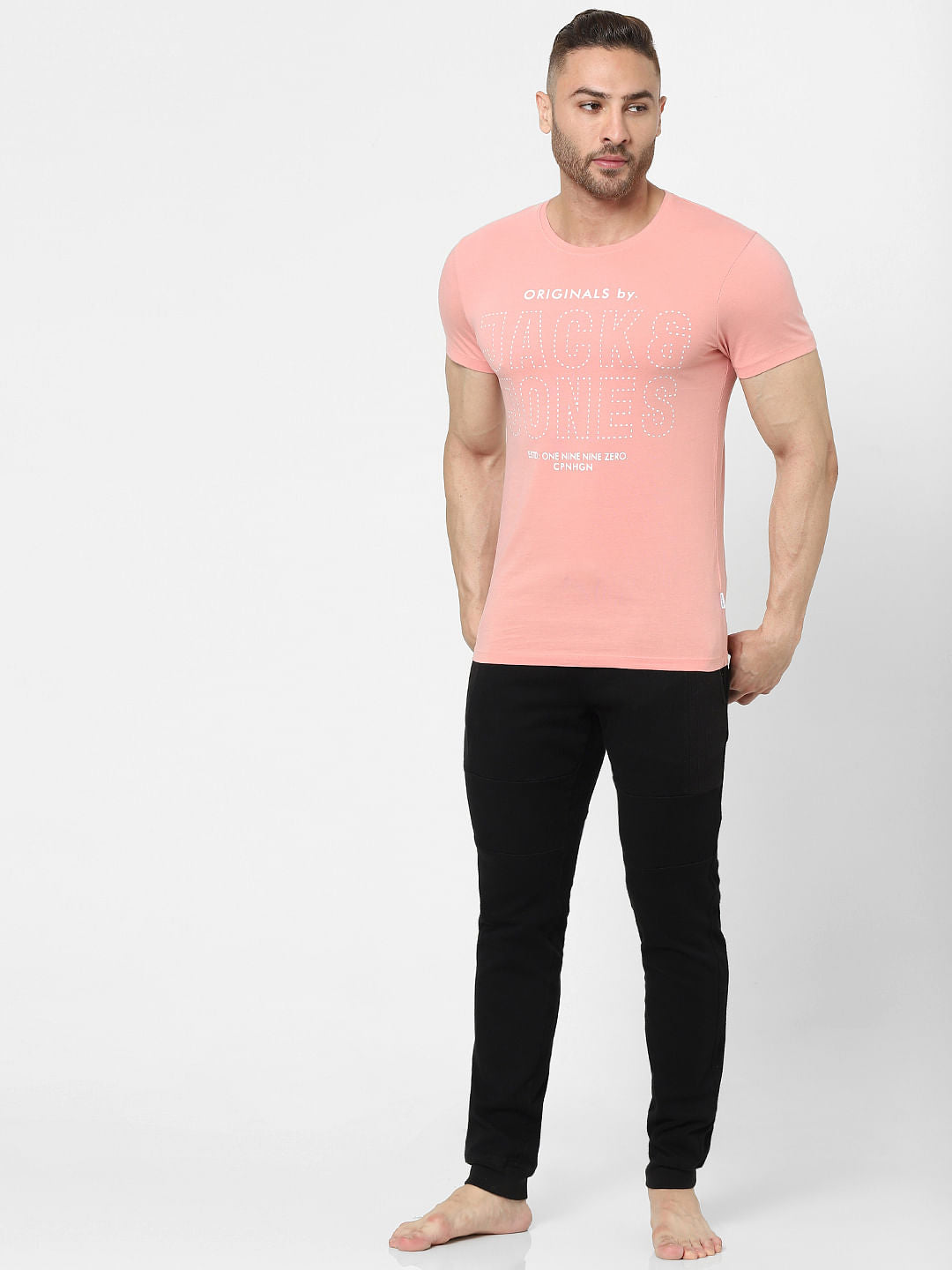 Pink Graphic Crew Neck T-shirt