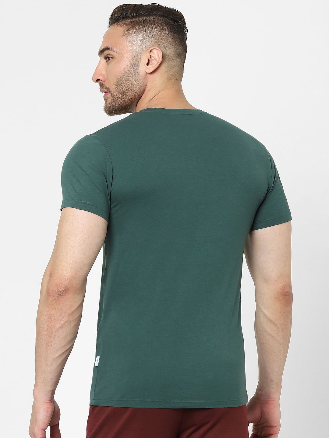 Green Graphic Crew Neck T-shirt