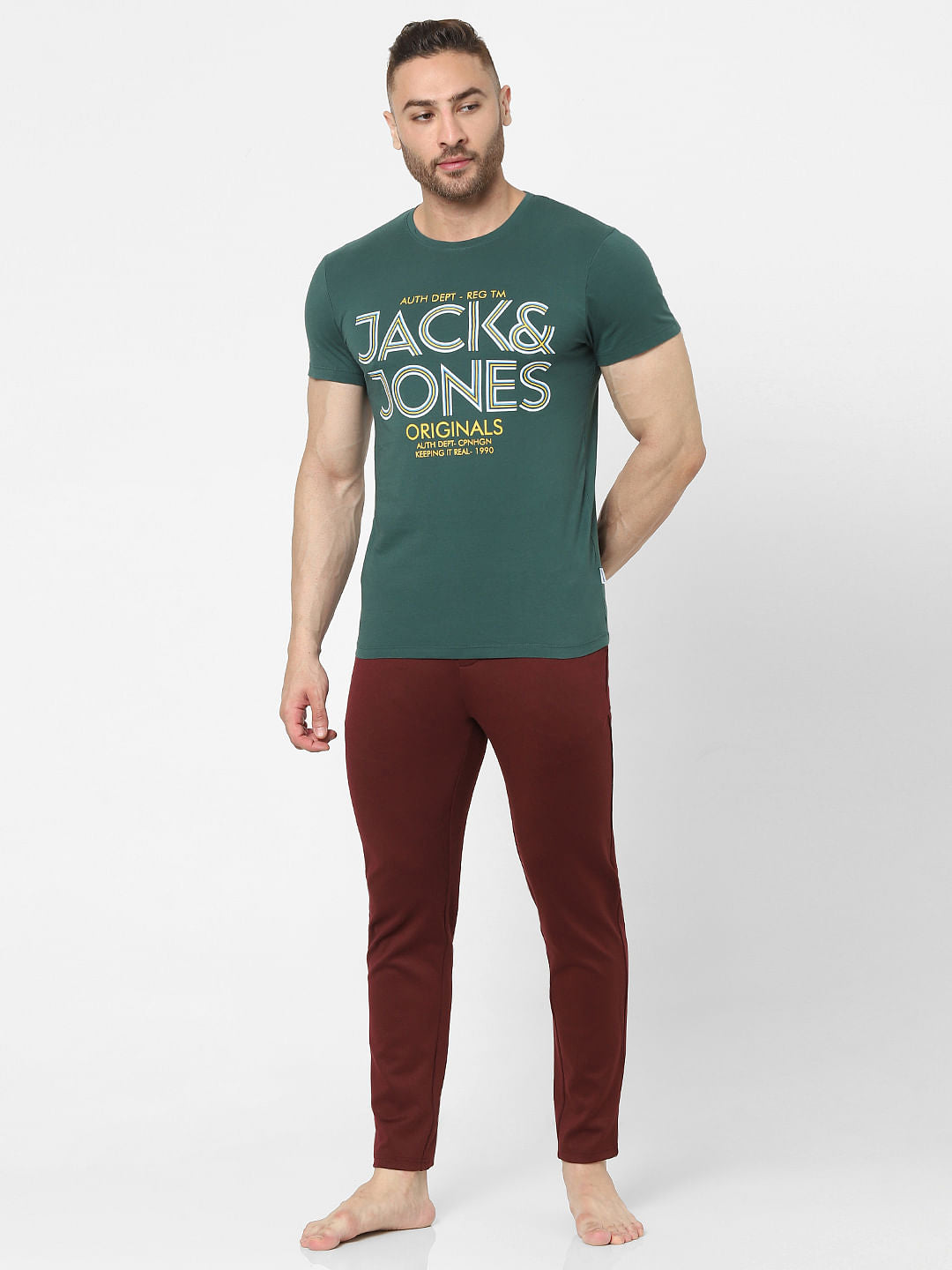 Green Graphic Crew Neck T-shirt