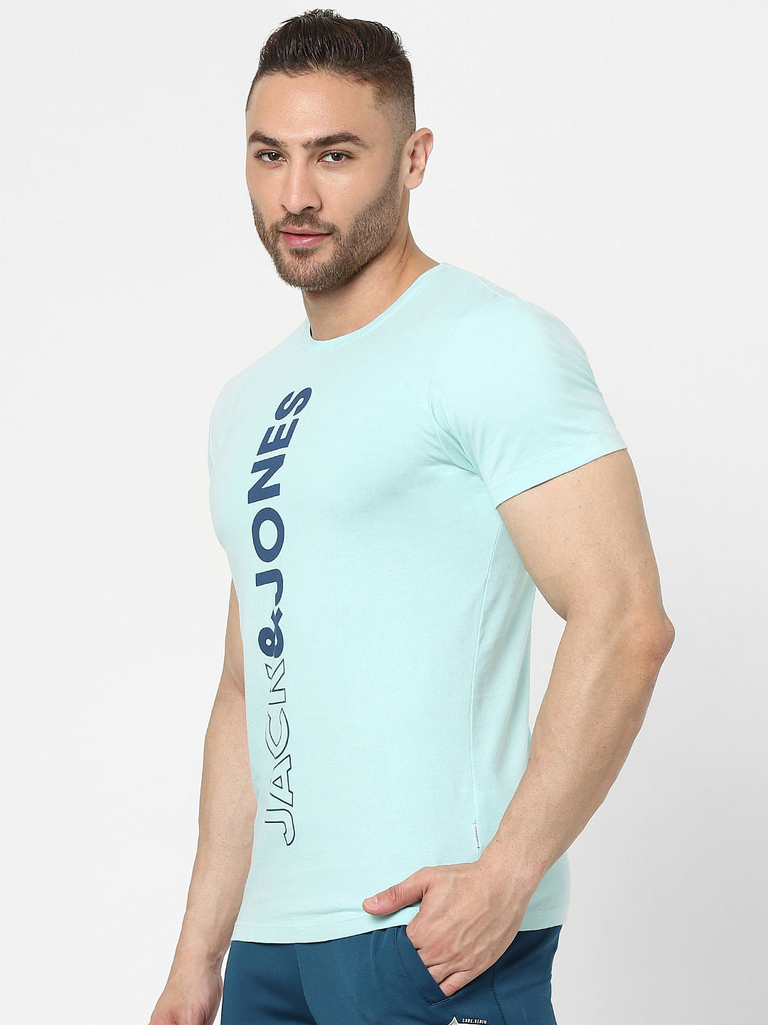 Blue Graphic Crew Neck T-shirt