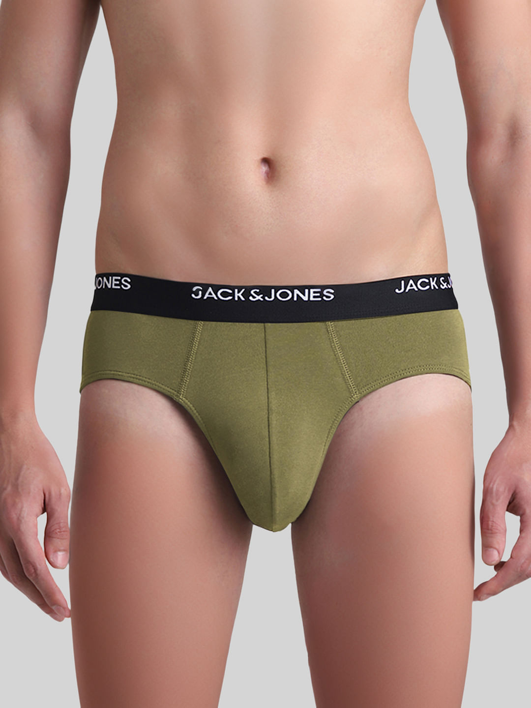 Pack Of 2 Dark Grey & Green Briefs