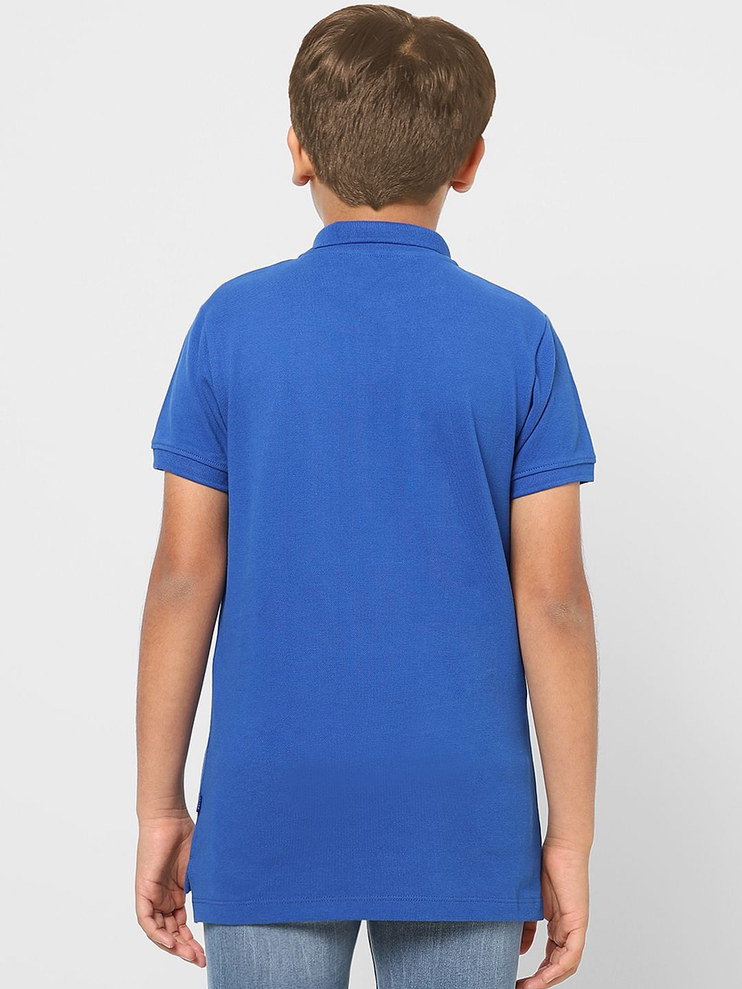 Boys Blue X Marvel Blue Spider Man Polo T-shirt