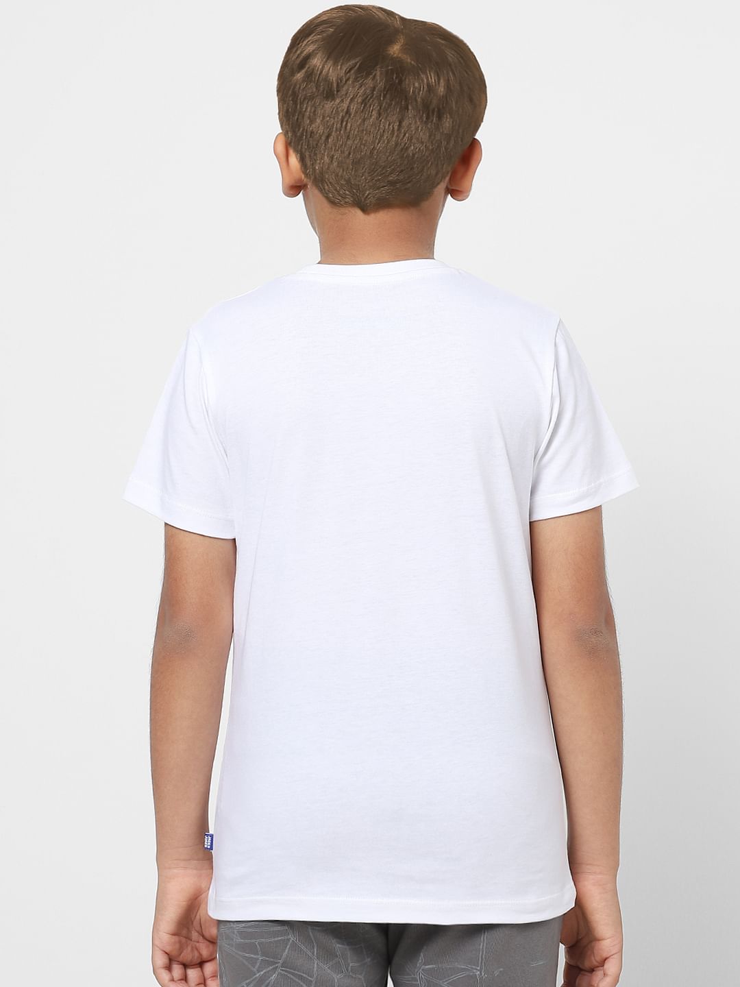 Boys X Marvel White Spider Man Crew Neck T-shirt