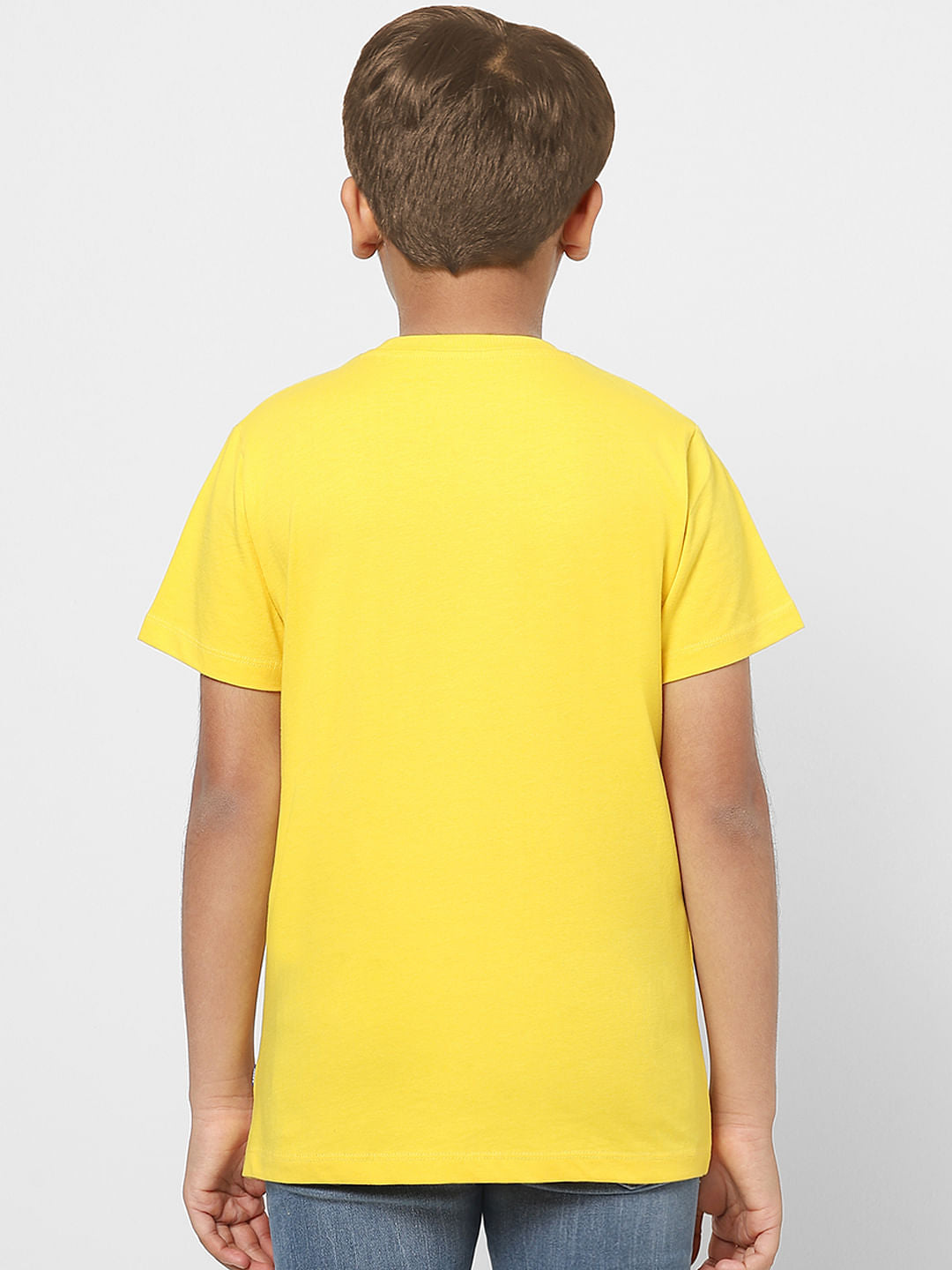 Boys X Marvel Yellow Spider Man Crew Neck T-shirt