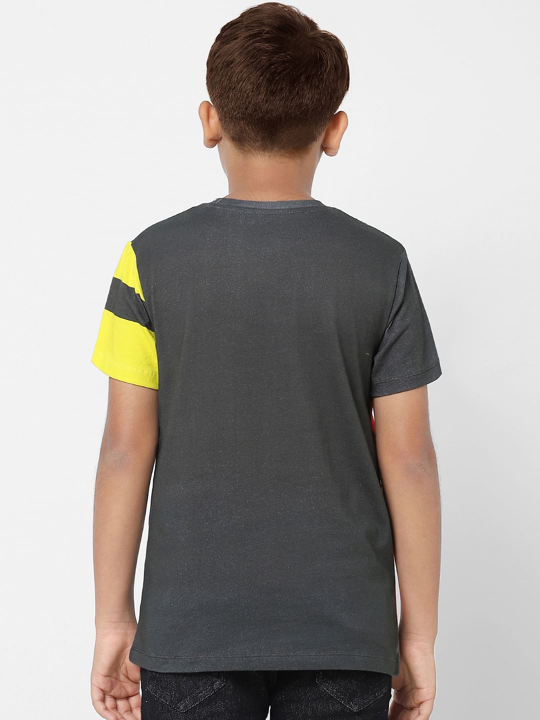 Boys X Marvel Black Iron Man Crew Neck T-shirt