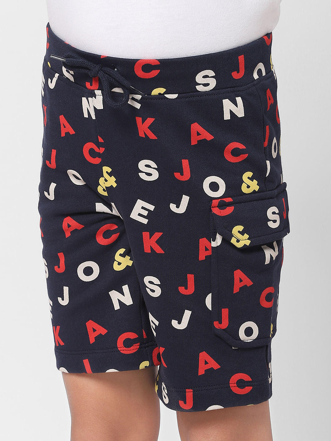 Boys Blue Printed Shorts