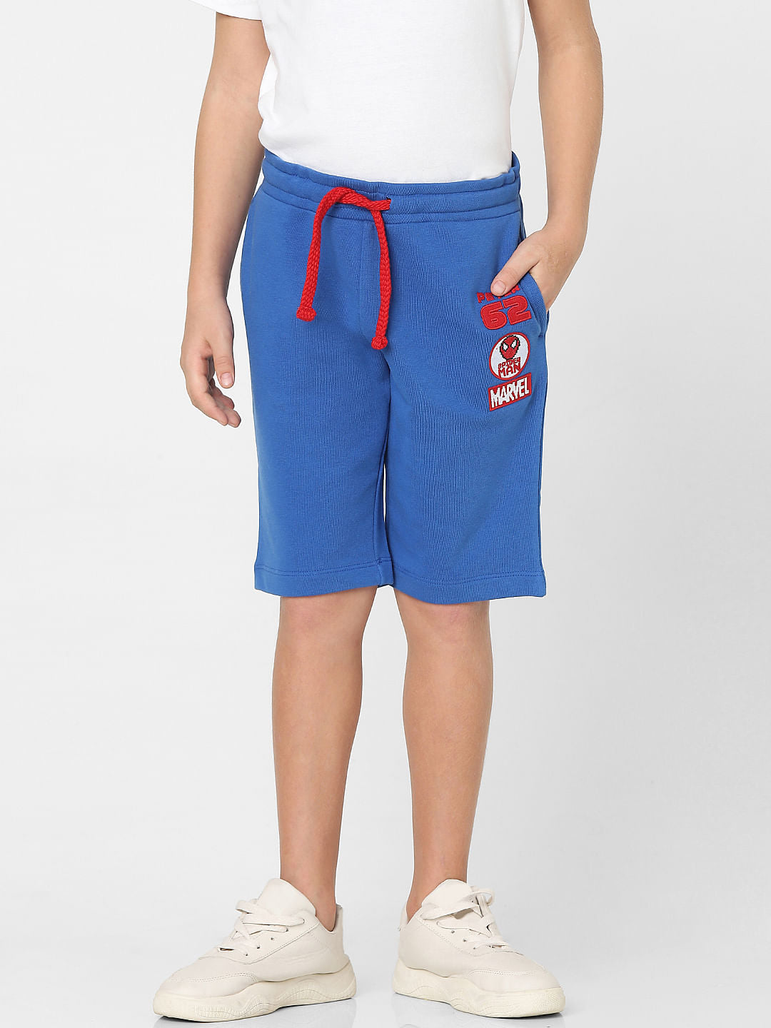 Boys X MARVEL Boys Blue Low Rise Shorts