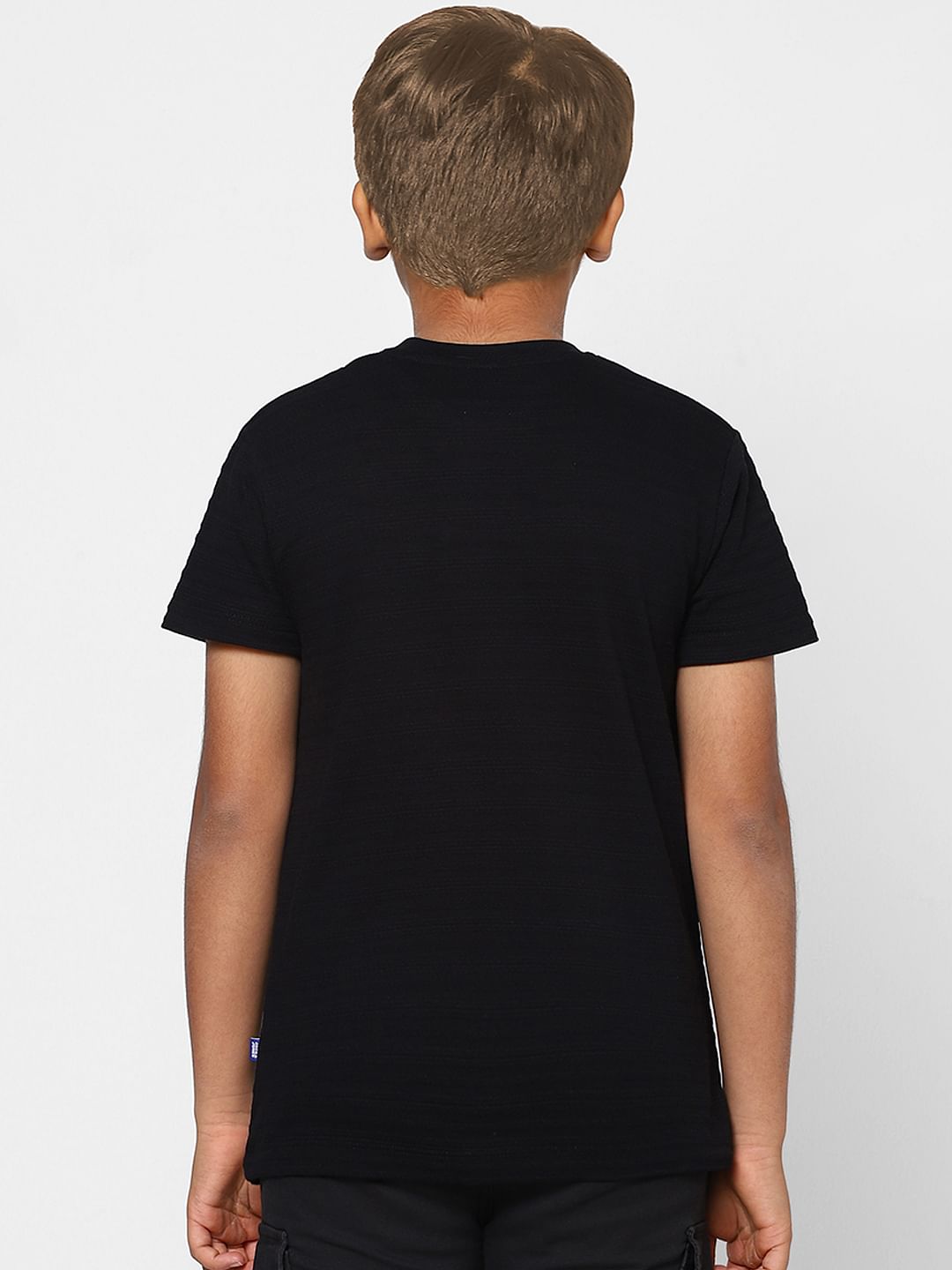 Boys Black Crew Neck T-shirt