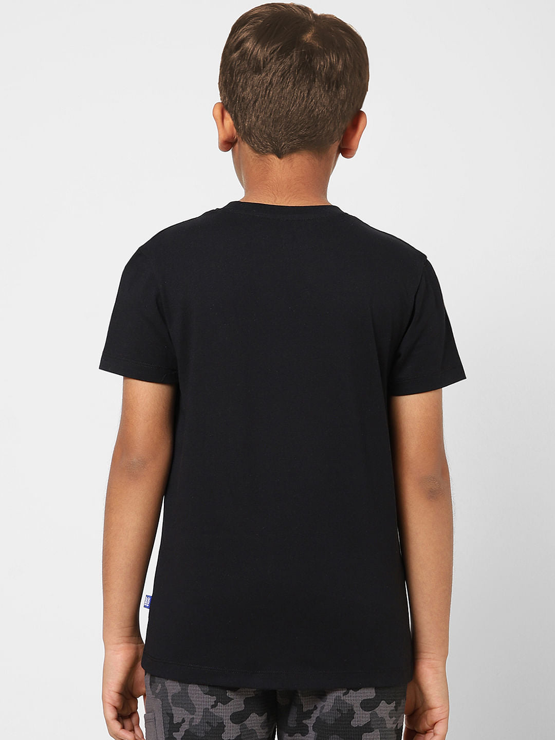 Boys Black Crew Neck T-shirt