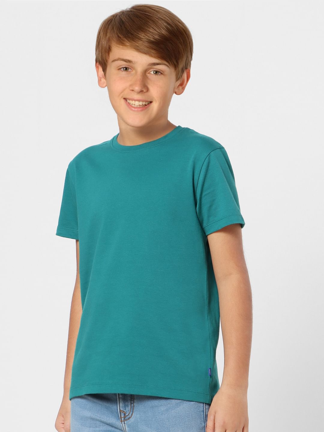 Boys Teal Crew Neck T-shirt