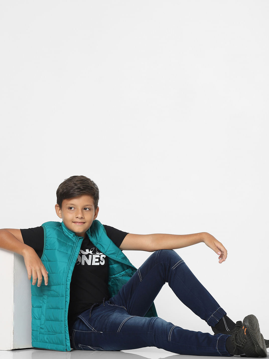 Blue Mid Rise Jogger Jeans