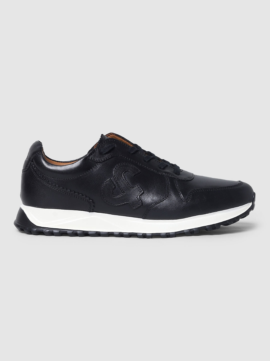 Black Leather Sneakers