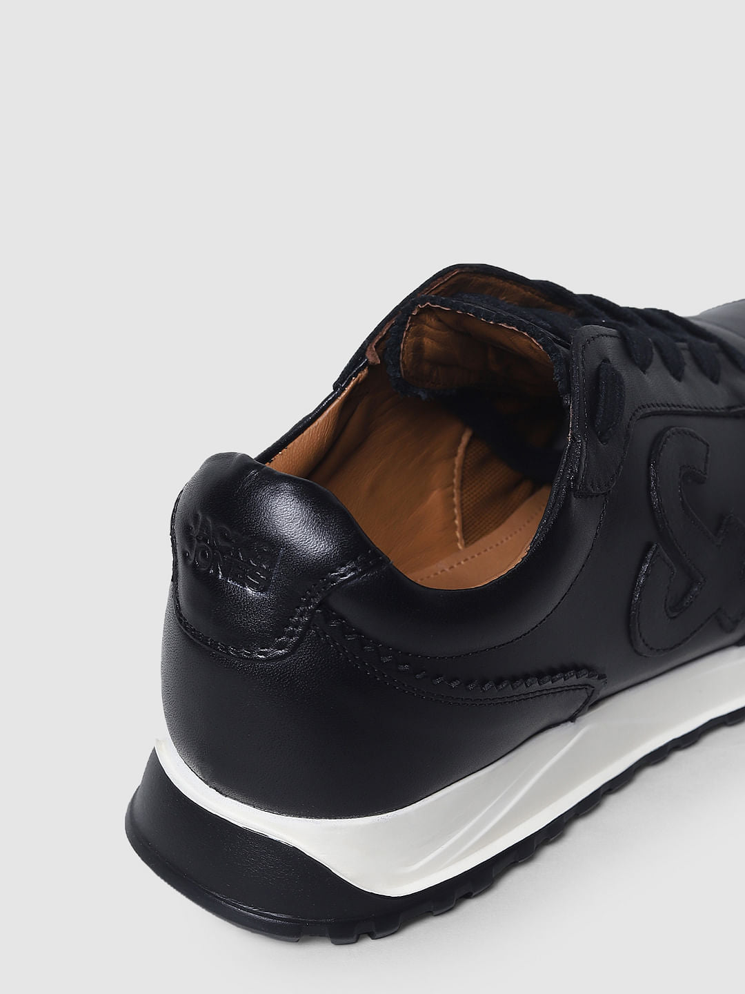 Black Leather Sneakers