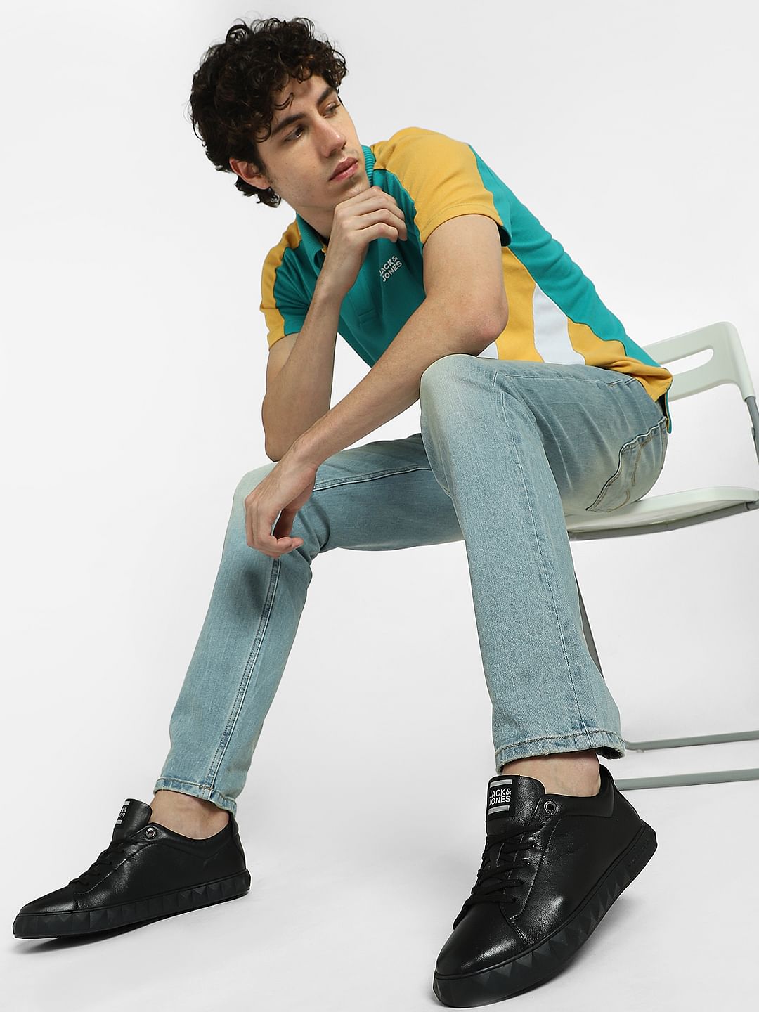 Black Leather Sneakers