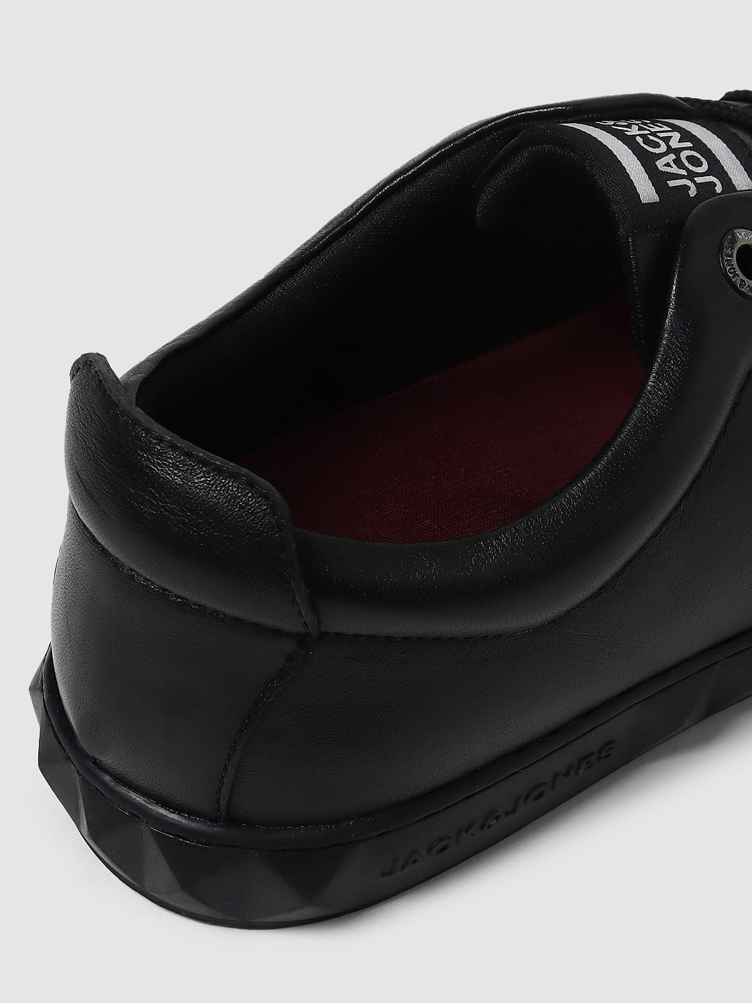 Black Leather Sneakers