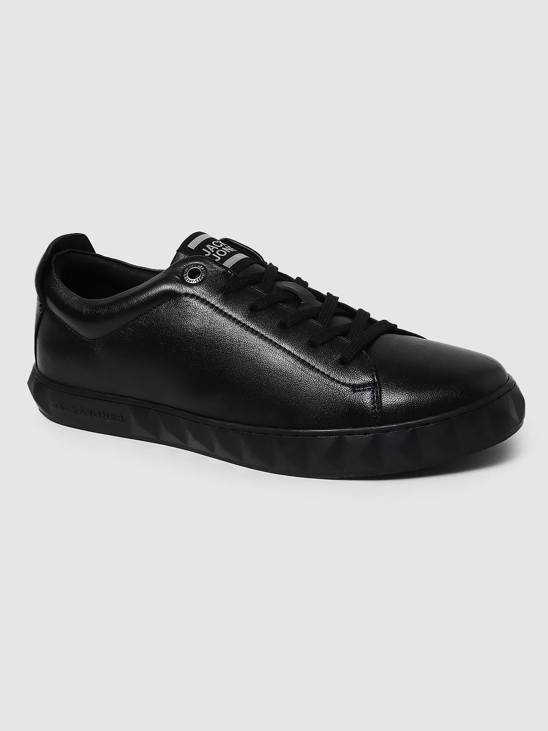 Black Leather Sneakers