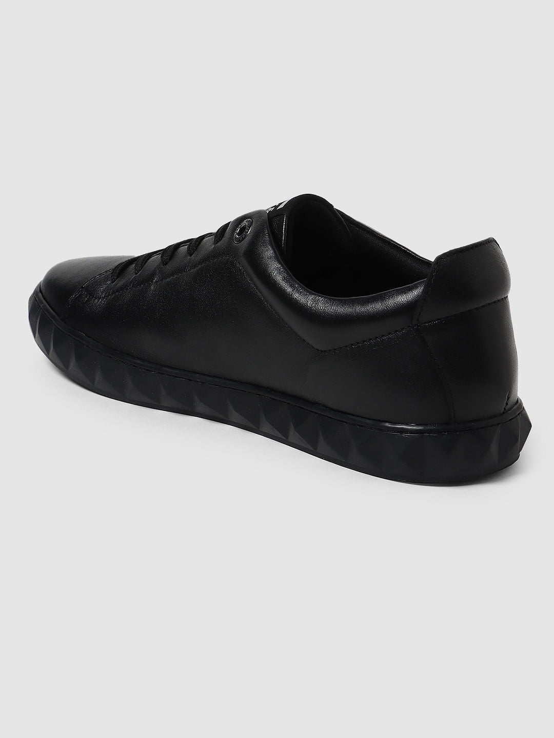 Black Leather Sneakers