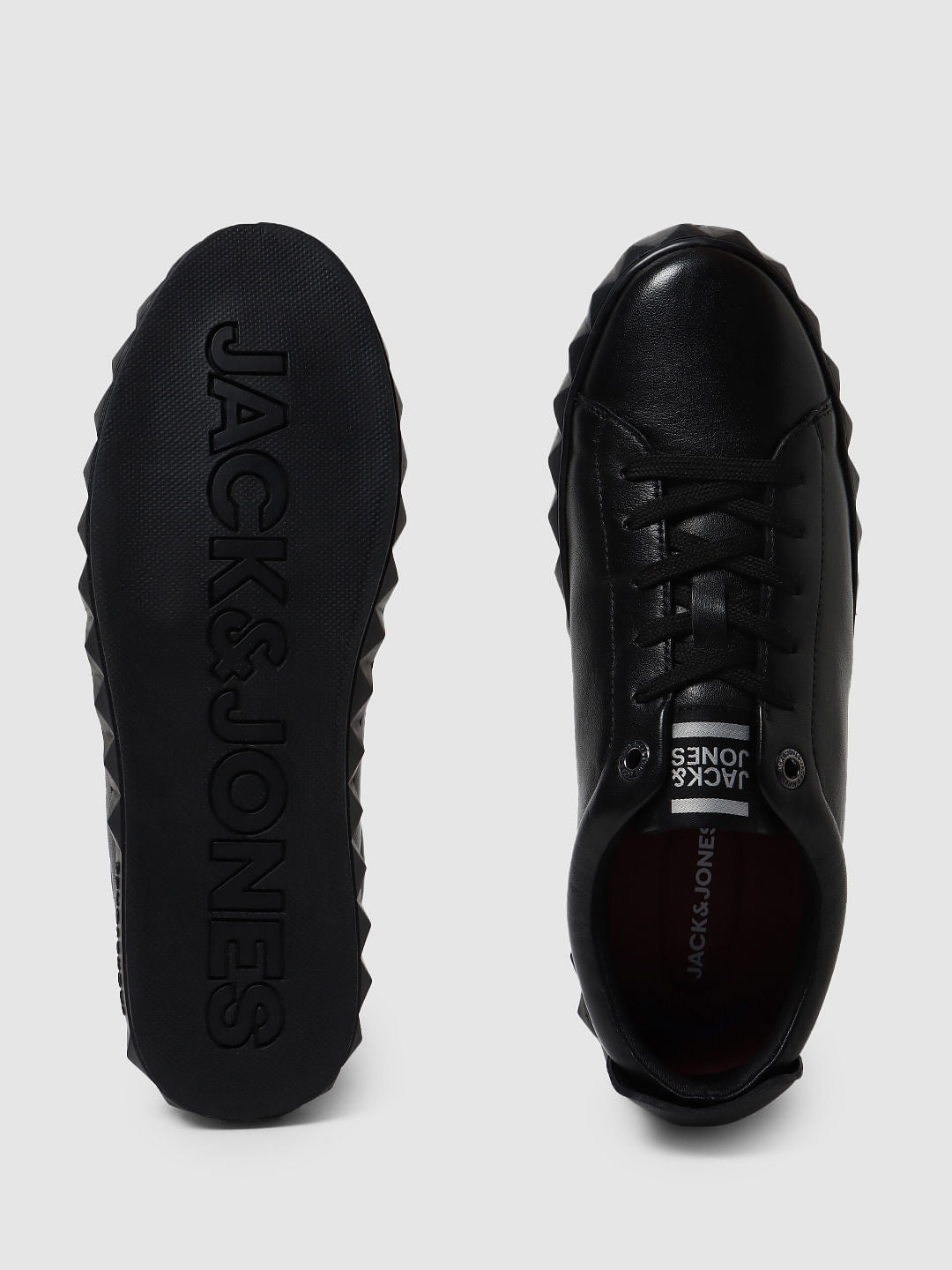 Black Leather Sneakers