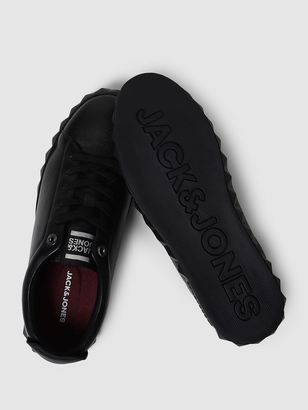 Black Leather Sneakers