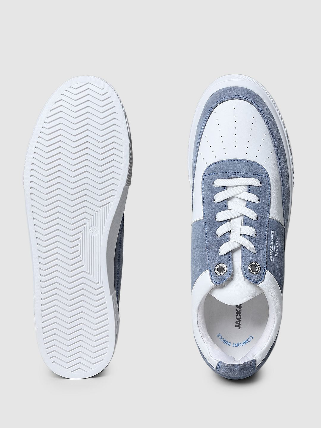 Blue Colourblocked Skater Sneakers