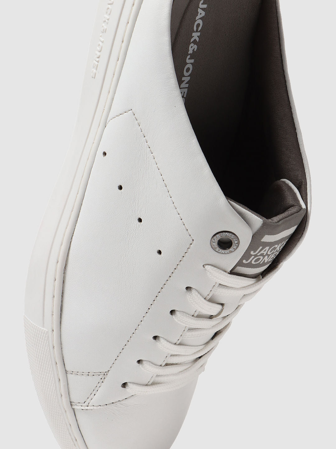 White Lace Up Mules