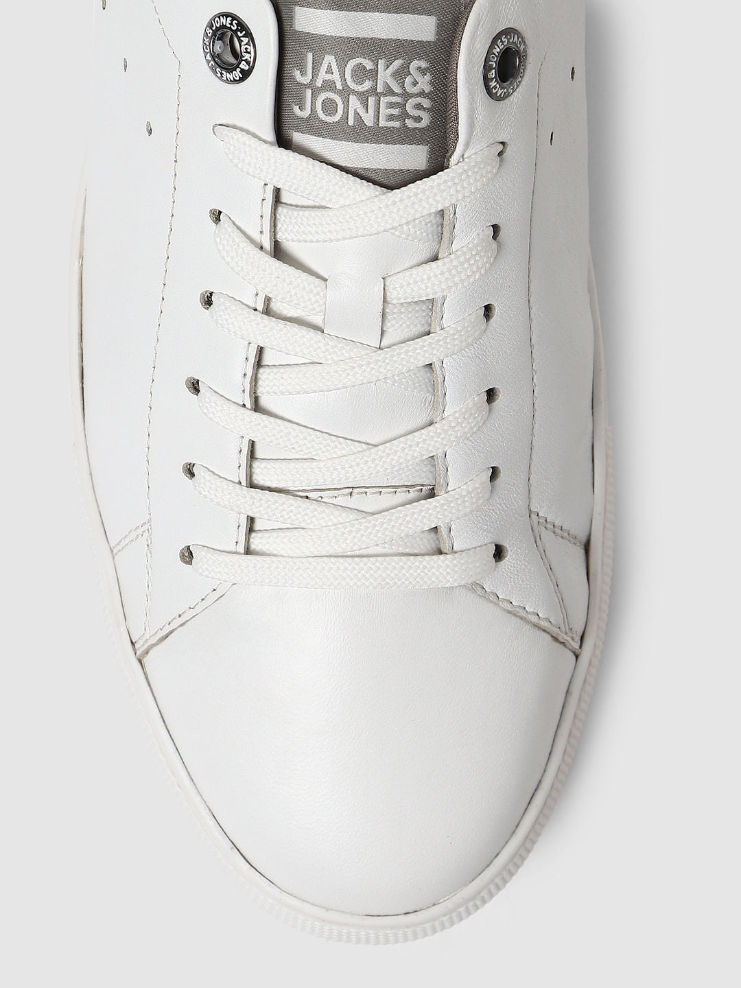 White Lace Up Mules