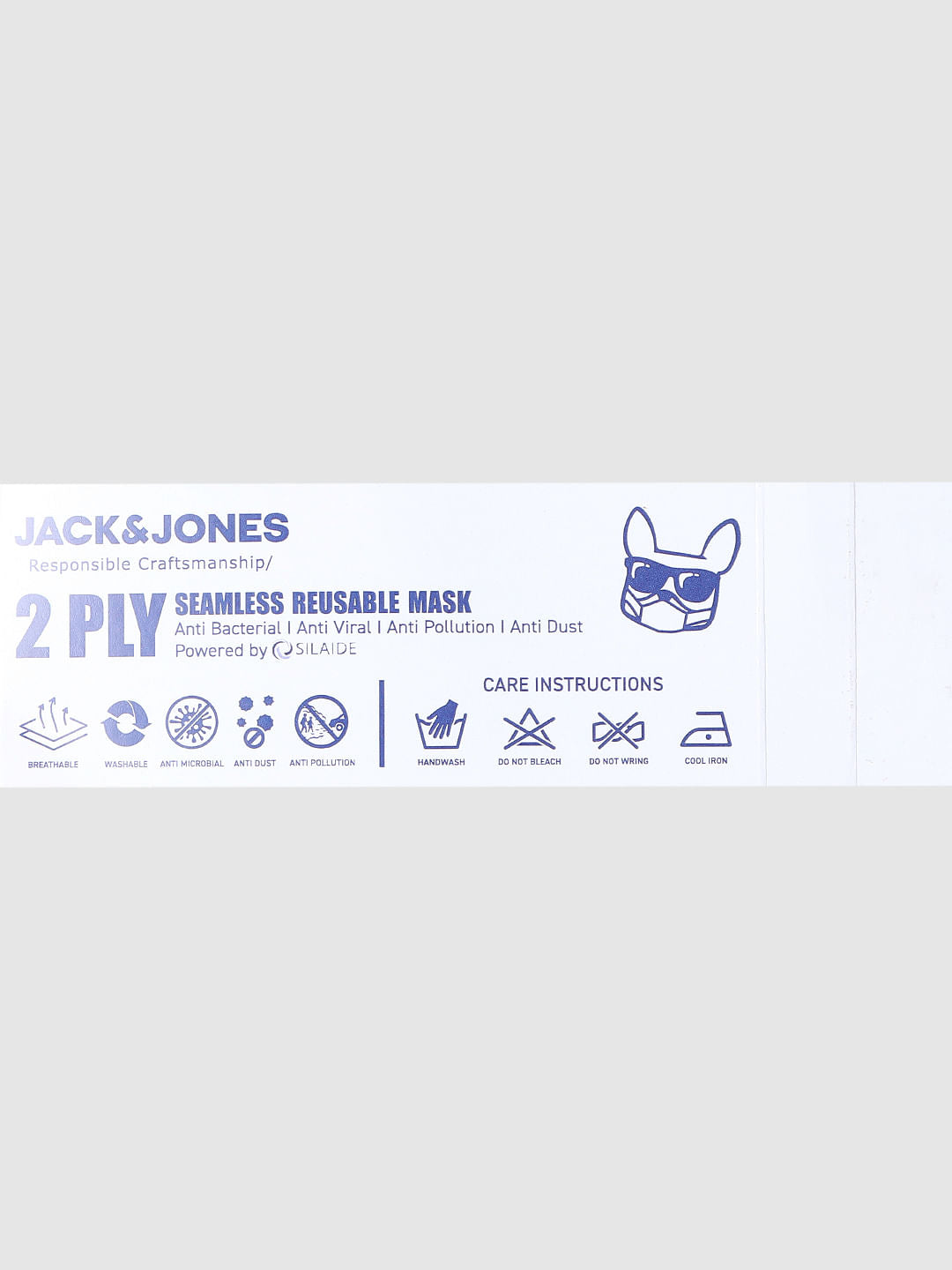 Pack of 3 Logo Print Seamless 2 PLY Mask