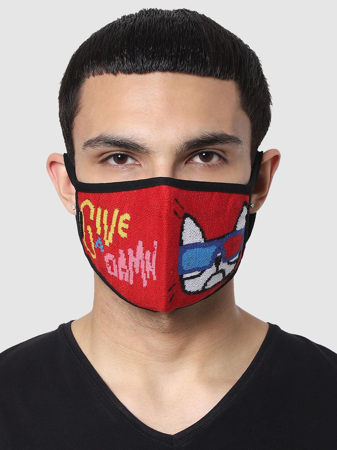 Pack of 3 Graphic Print Seamless 2 PLY Mask