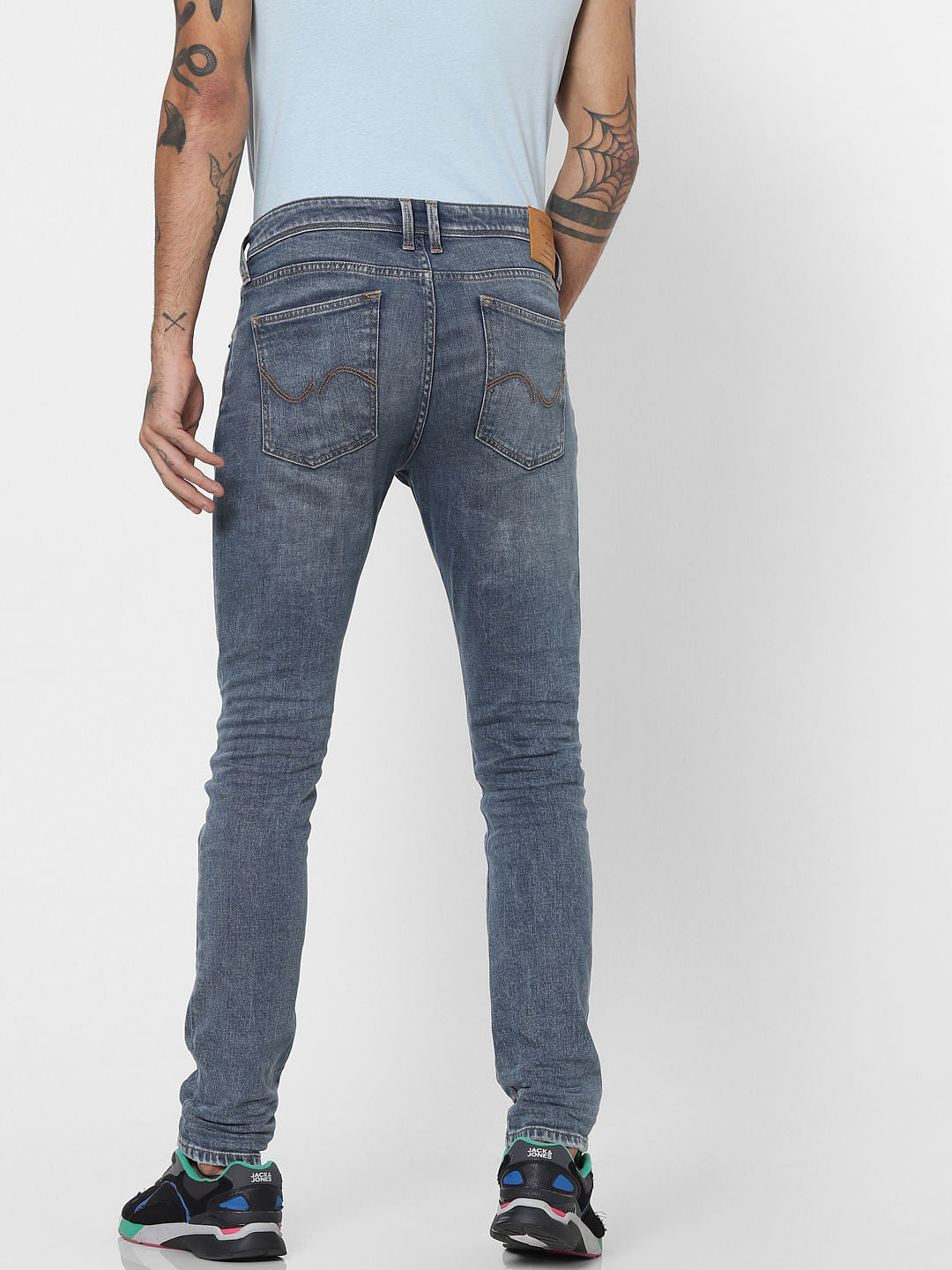 Blue Low Rise Washed Liam Skinny Jeans