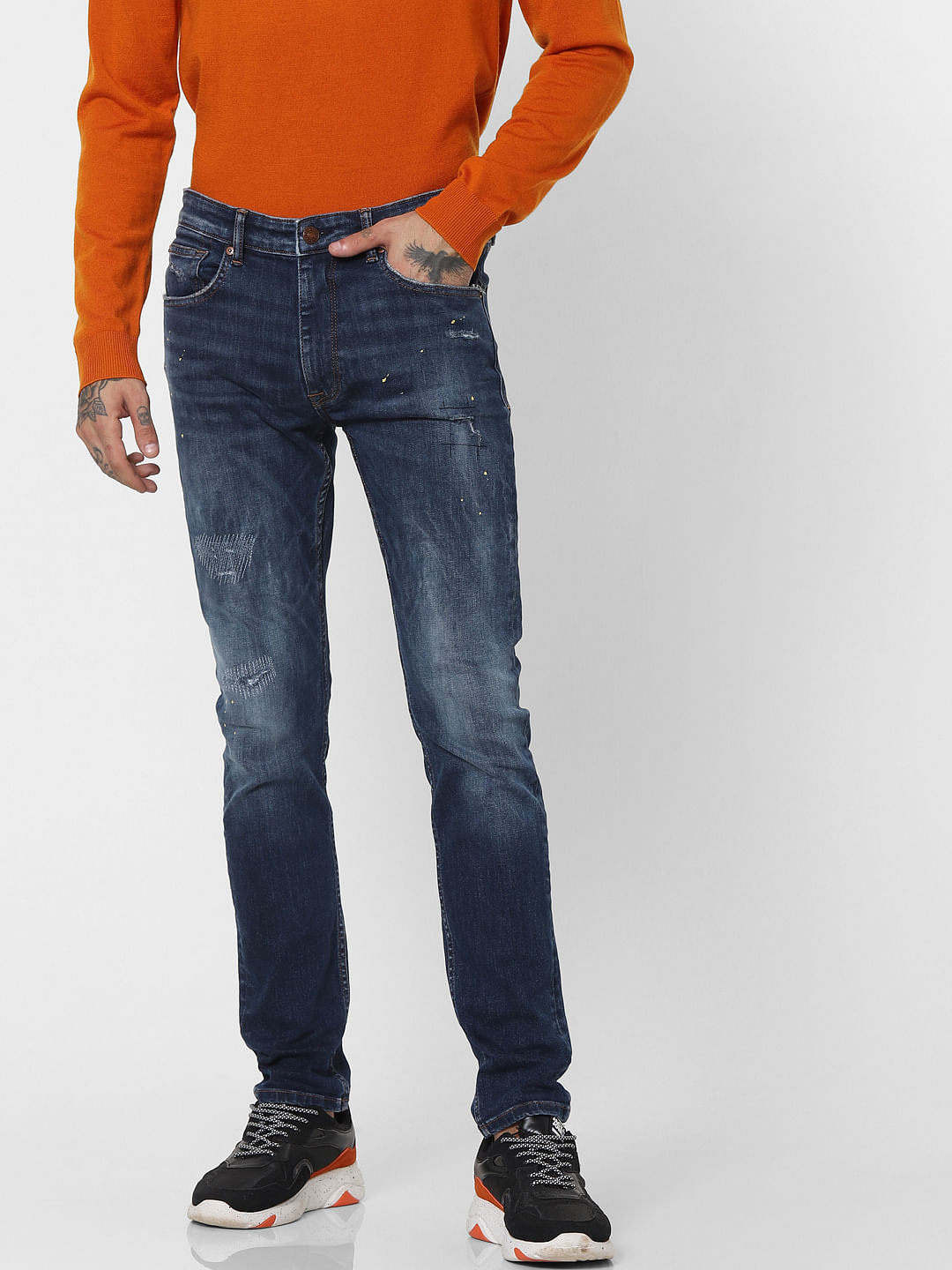 Blue Low Rise Washed Liam Skinny Jeans