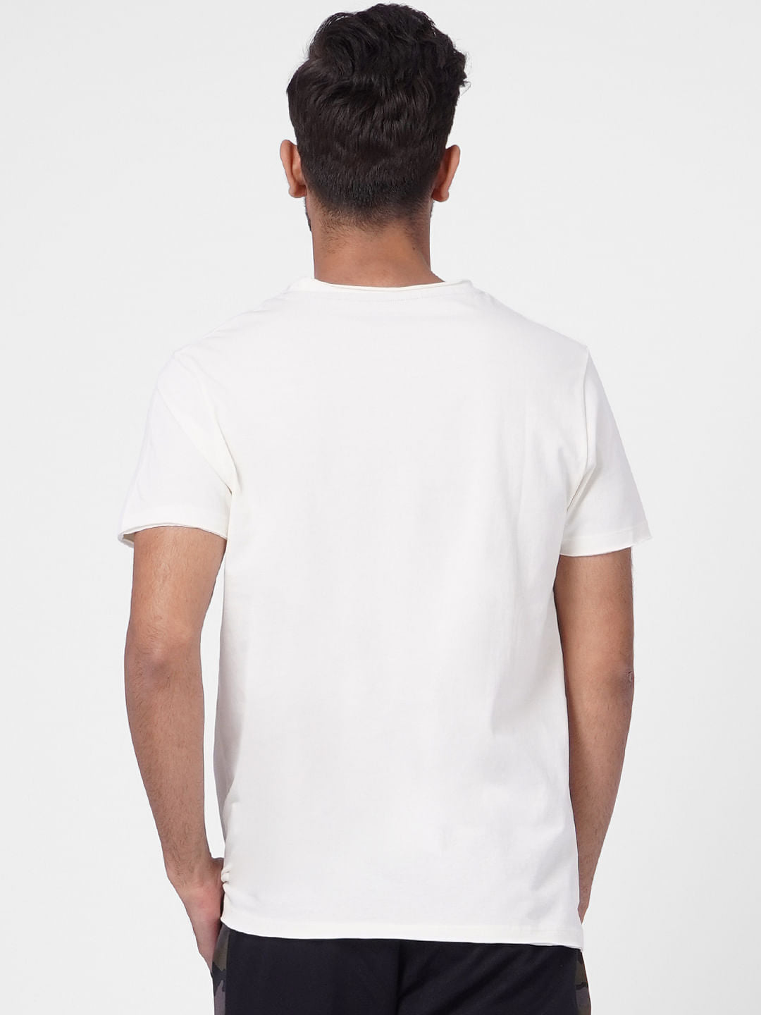 White Graphic Print Crew Neck T-shirt