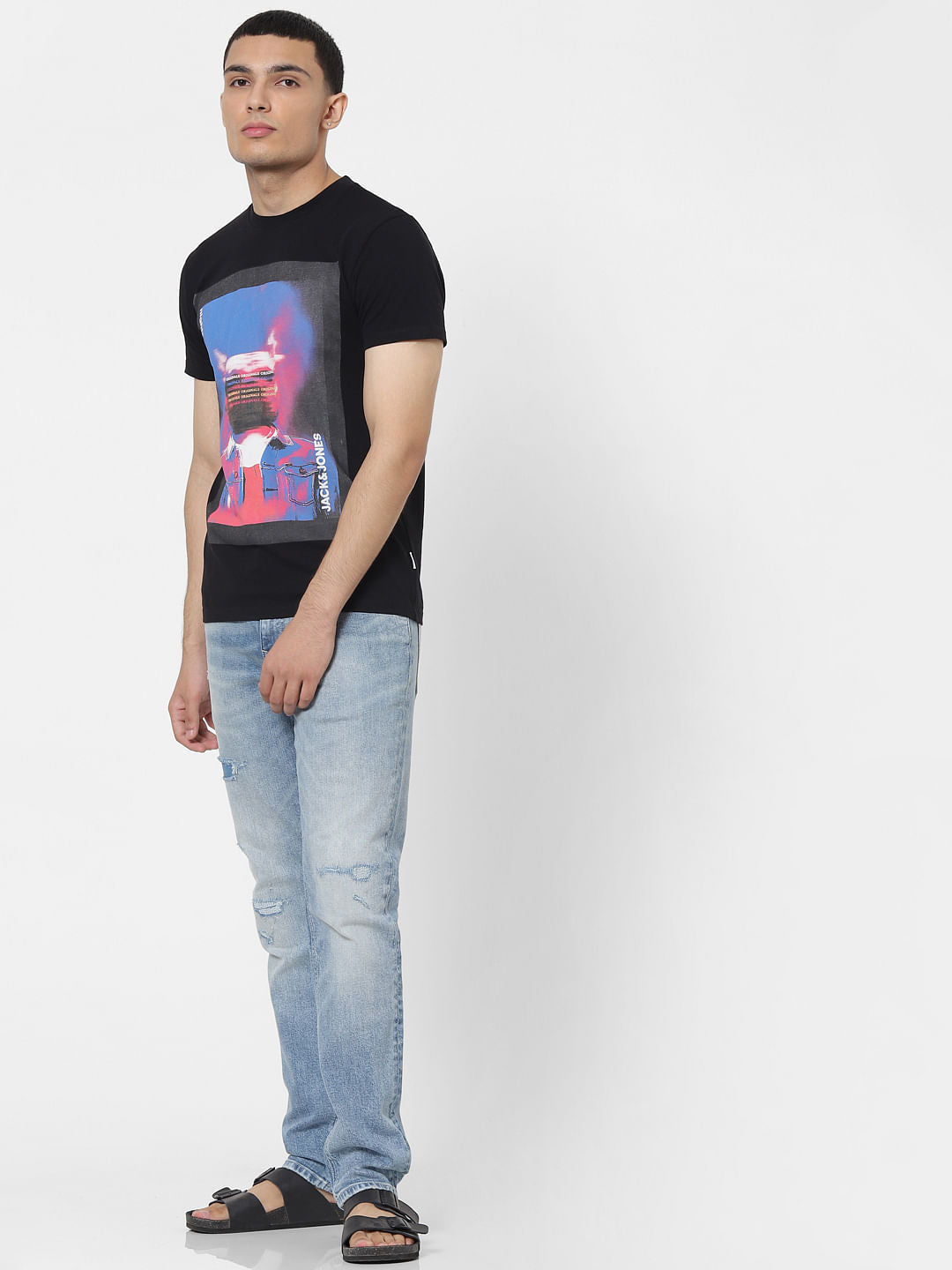Black Graphic Print T-shirt