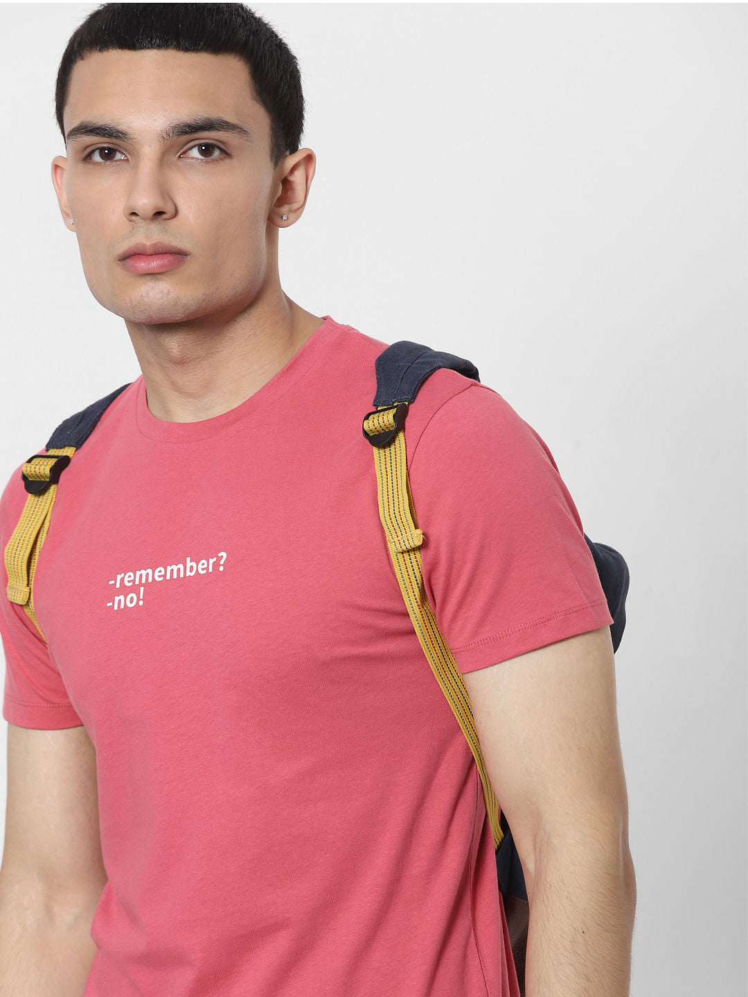 Red Slogan Print Crew Neck T-shirt