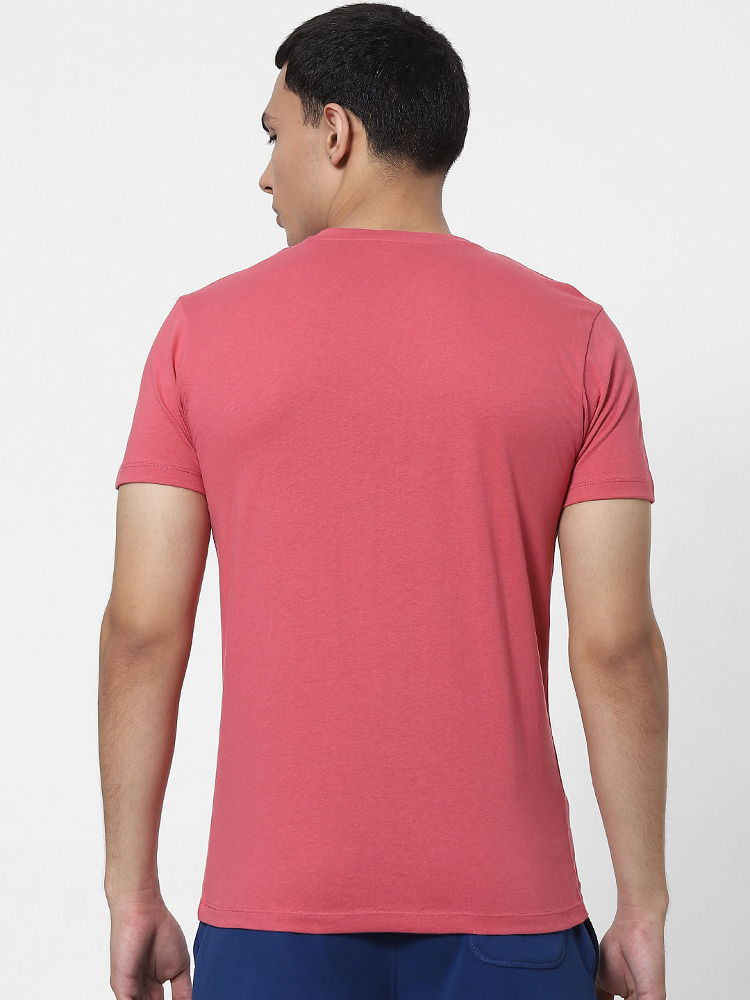 Red Slogan Print Crew Neck T-shirt