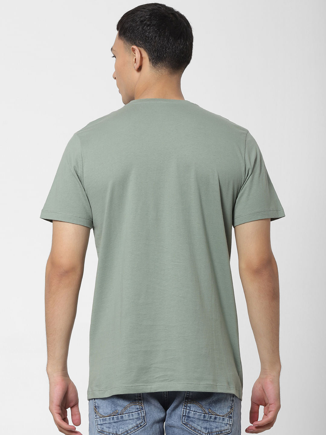 Green Graphic Print Crew Neck T-shirt