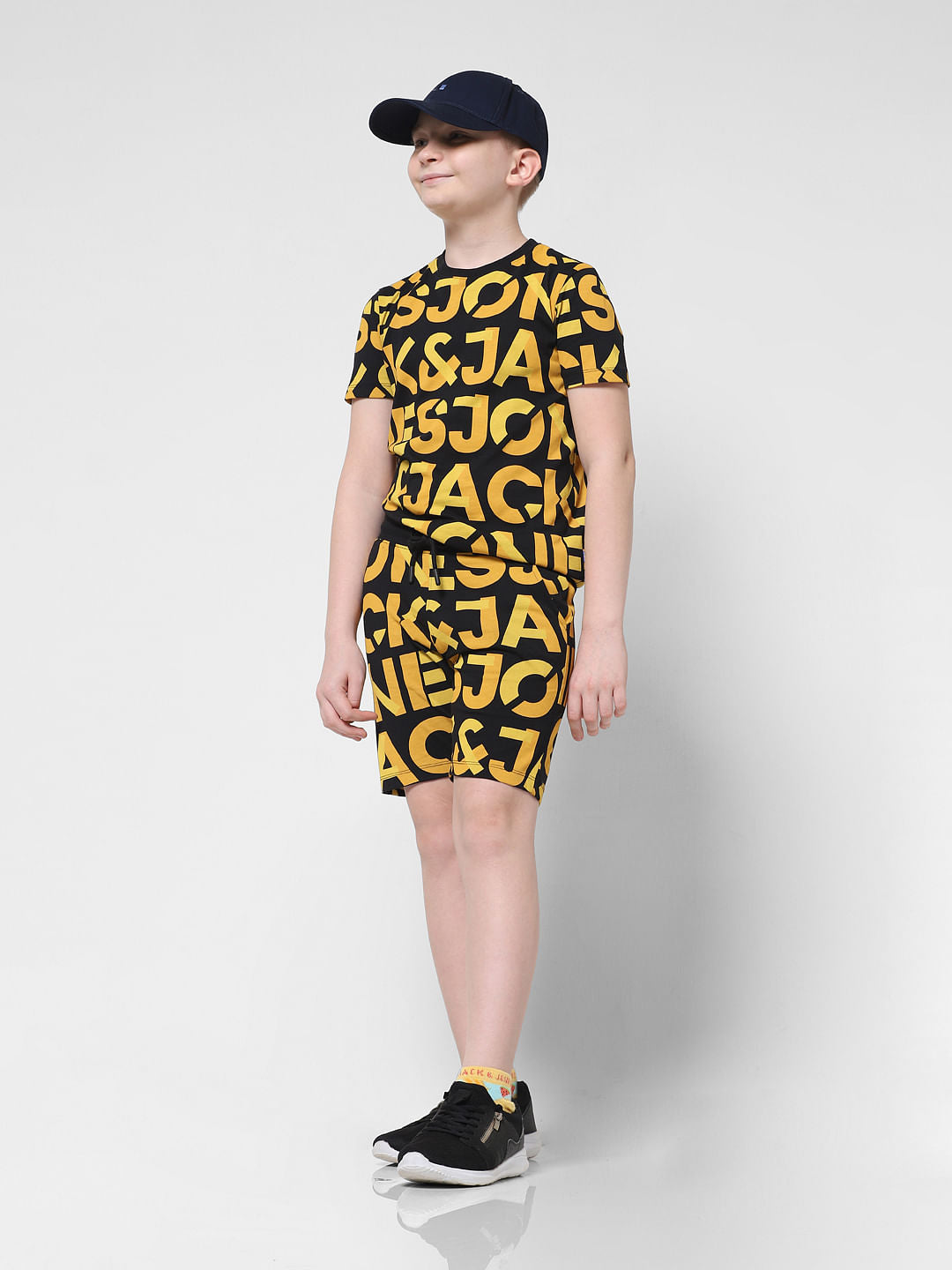 Black Logo Print Co-ord Sweatshorts