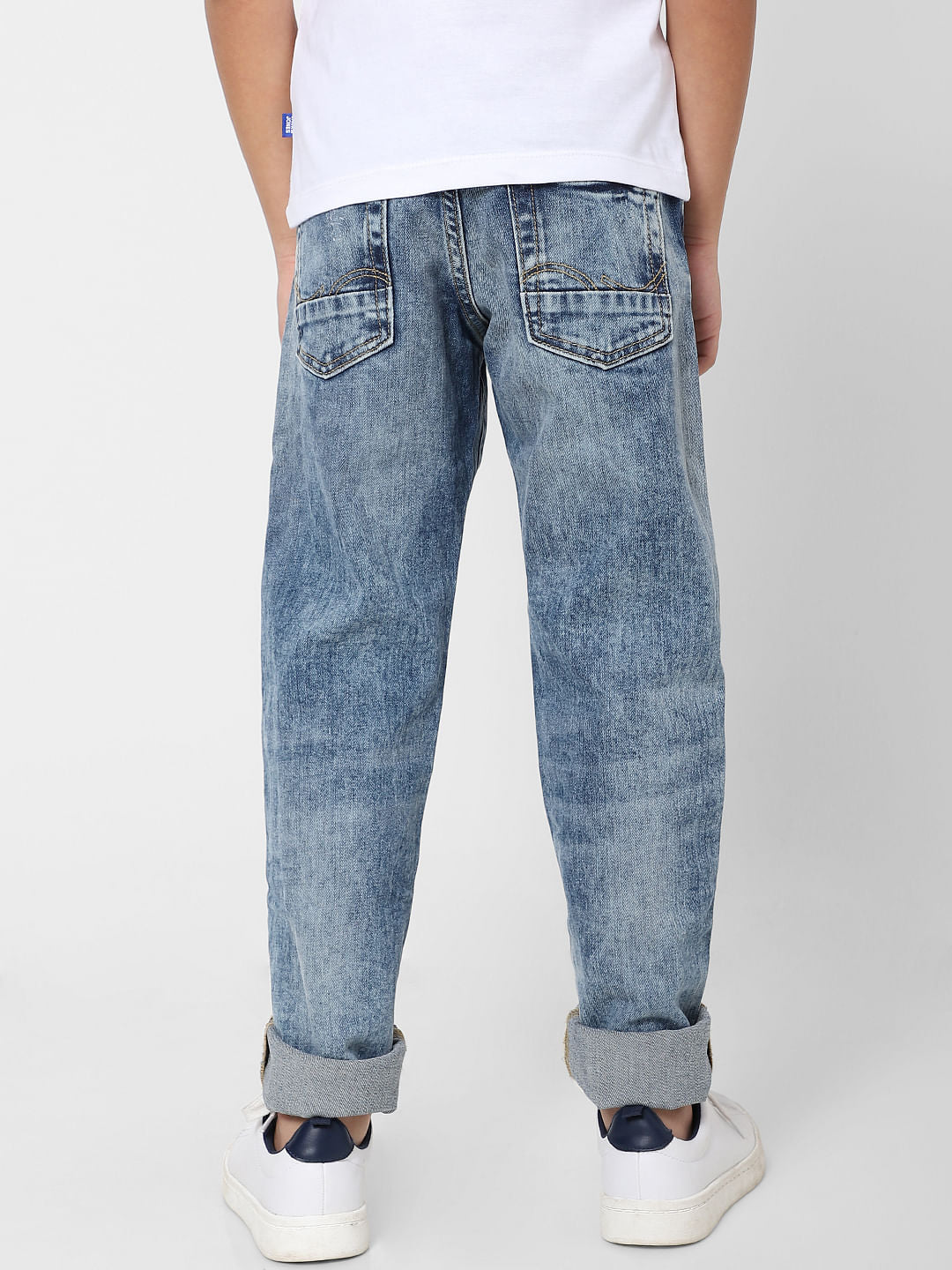 Boys Blue Mid Rise Glenn Slim Fit Jeans