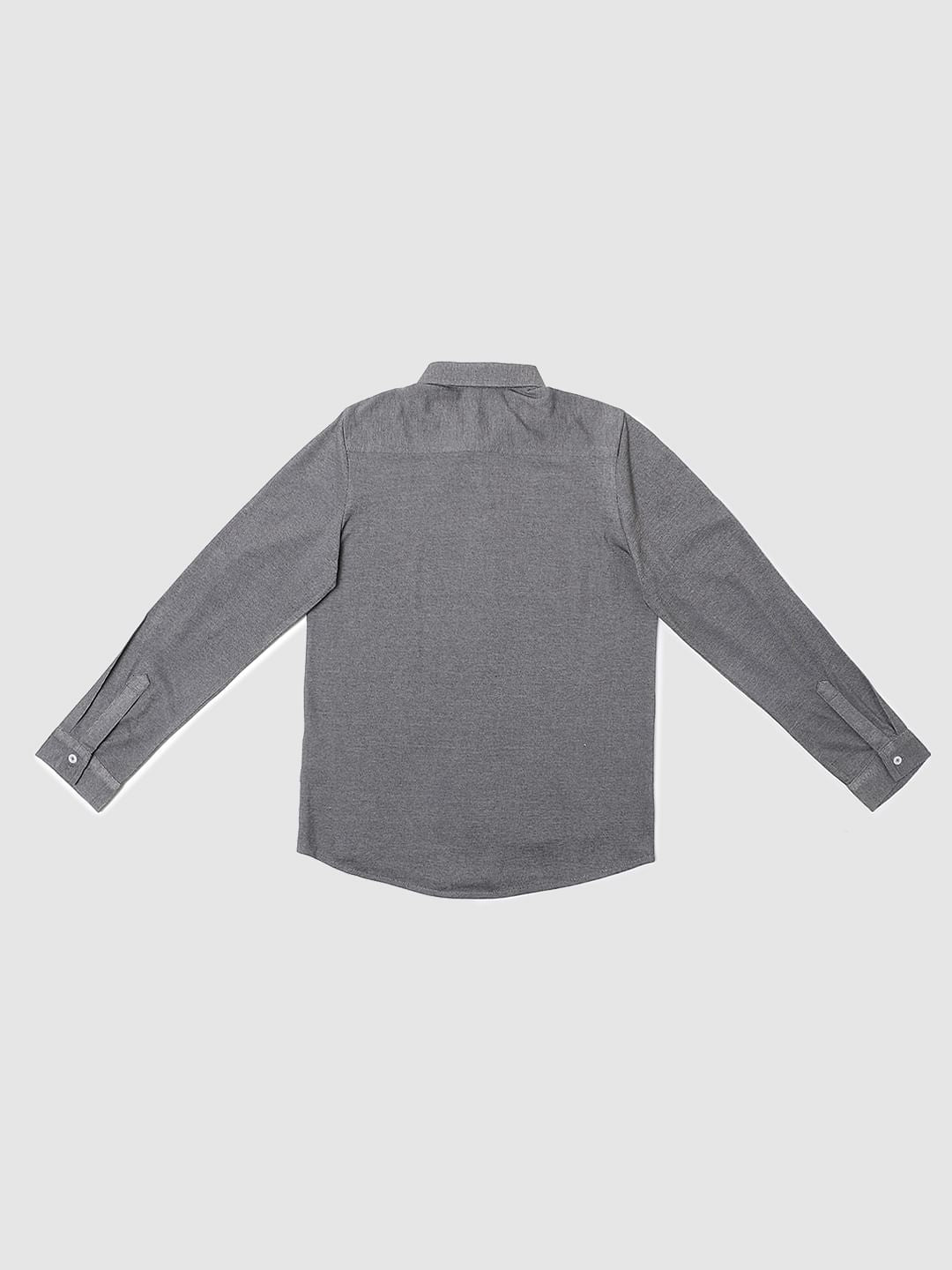 Boys Grey Full Sleeves Shirt