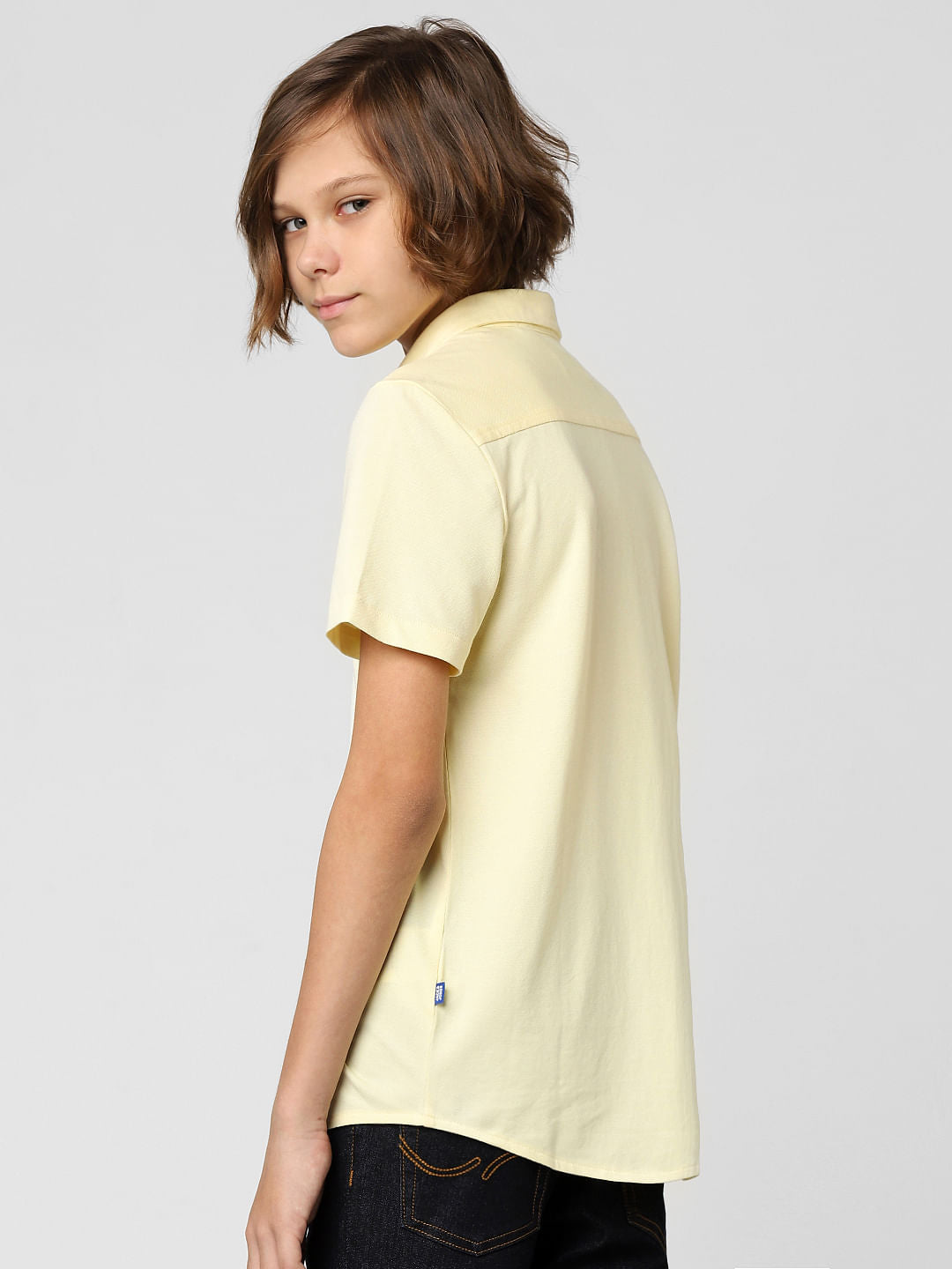 Boys Yellow Half Sleeves Shirt