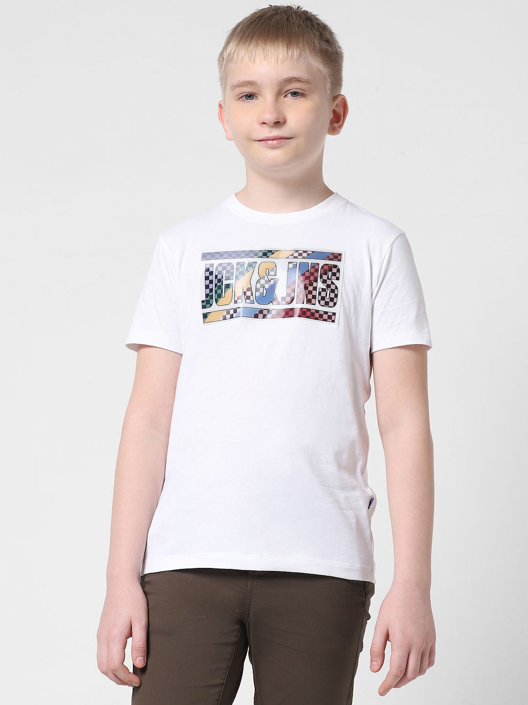 JACK&JONES JUNIOR X MOTOR MUNCHKINS WHITE LOGO PRINT T-SHIRT