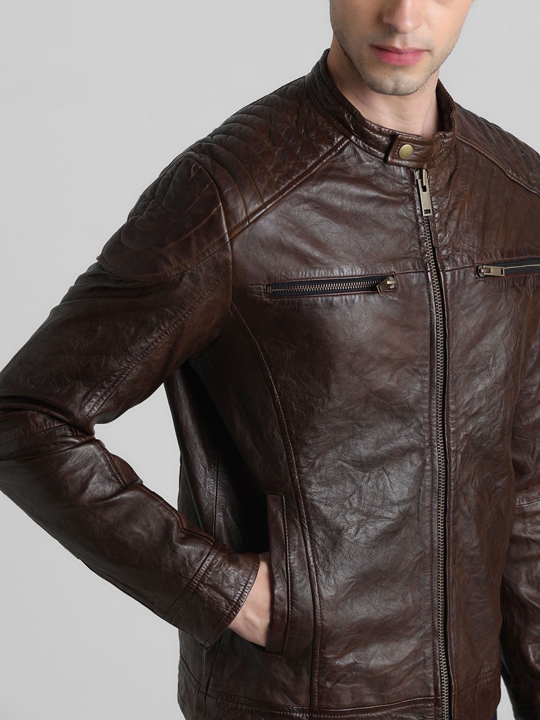 Dark Brown Leather Jacket