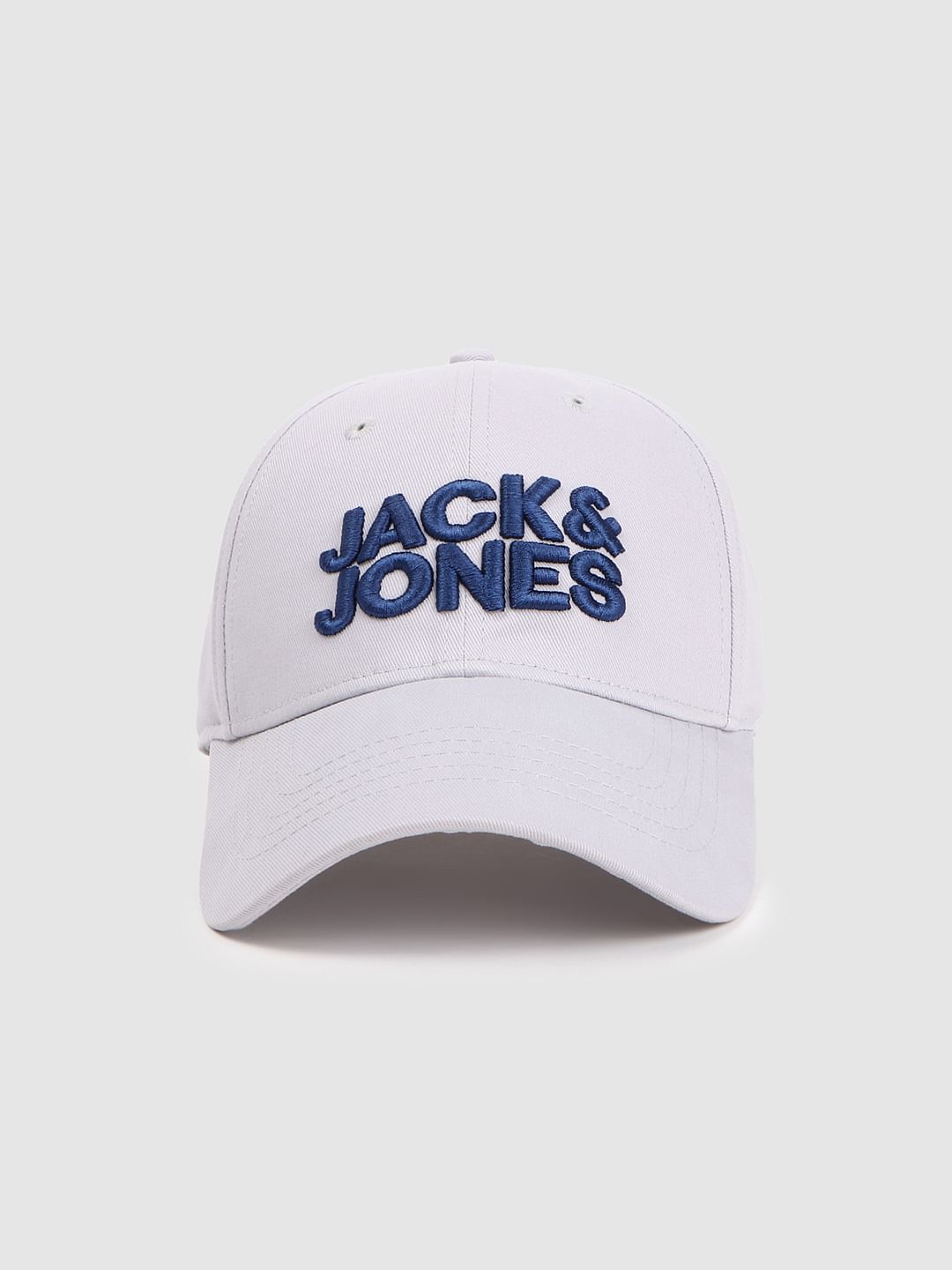 Grey Logo Print Baseball Cap