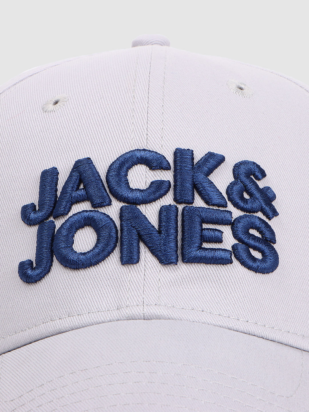 Grey Logo Print Baseball Cap