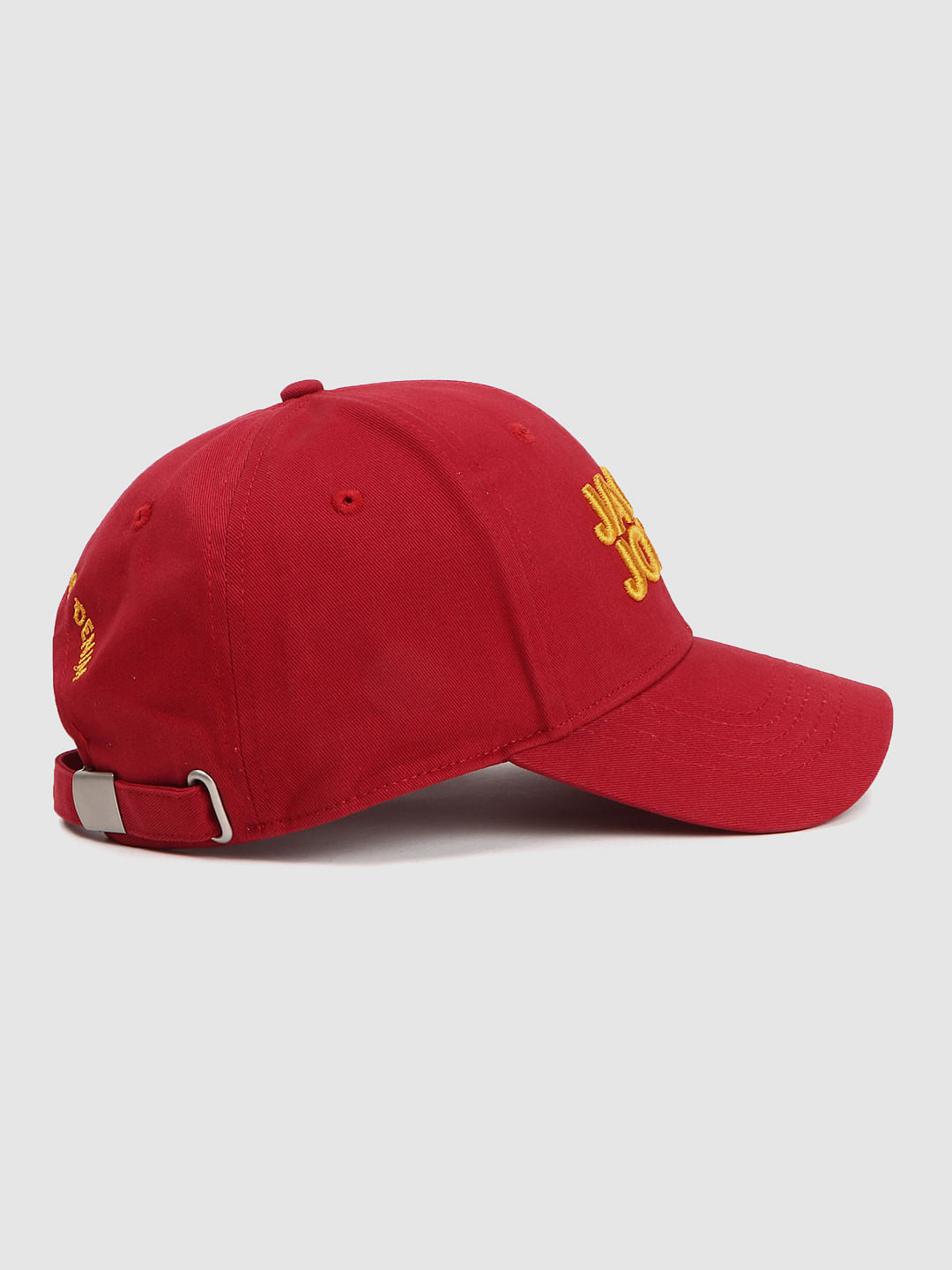 Red Logo Print Baseball Cap