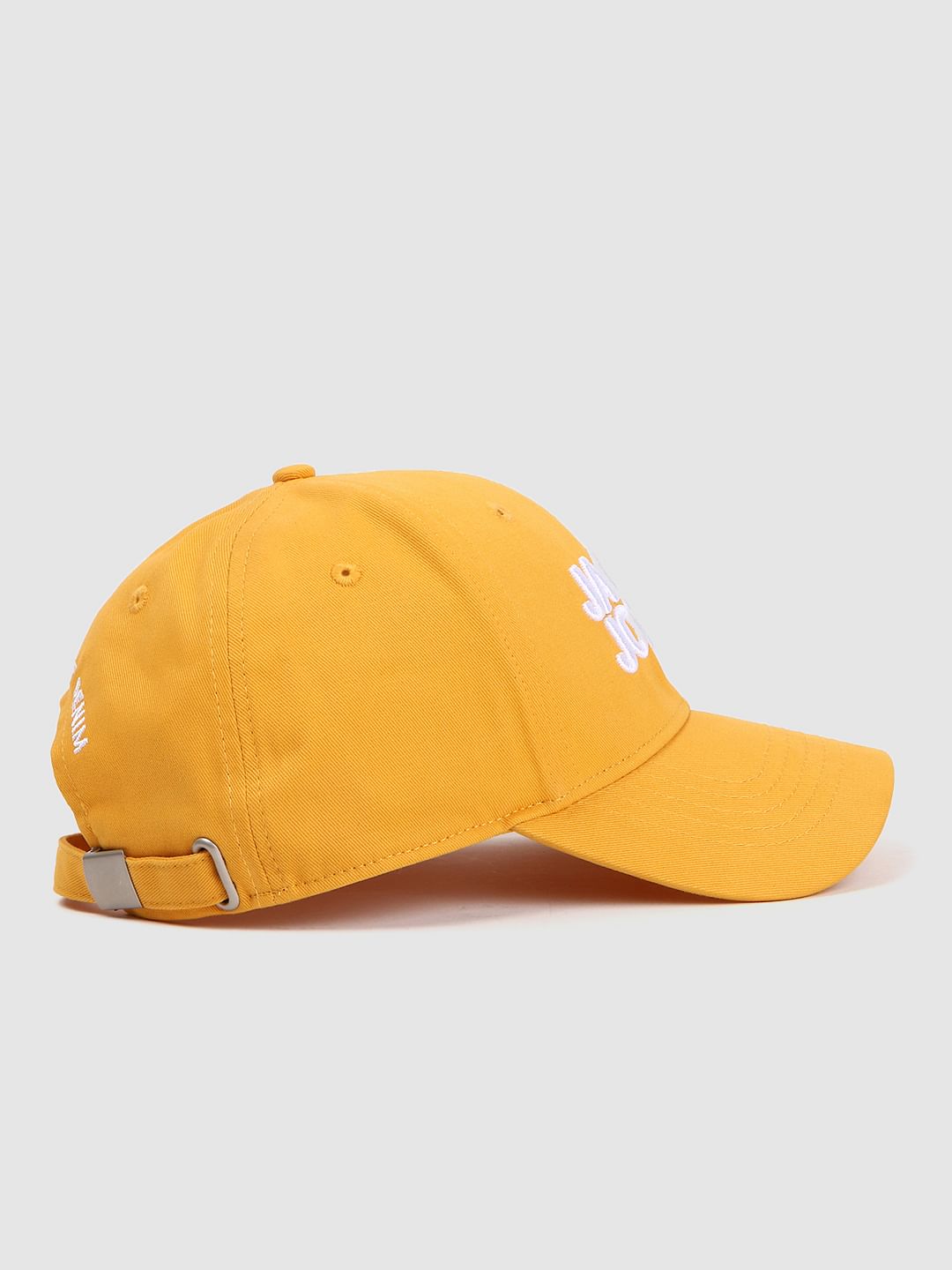 Yellow Logo Print Baseball Cap