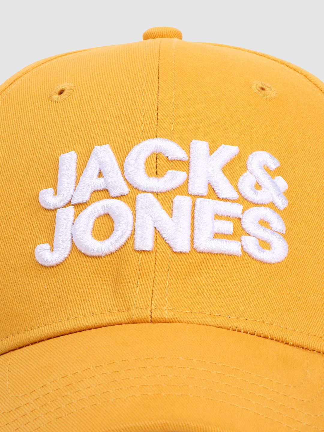 Yellow Logo Print Baseball Cap