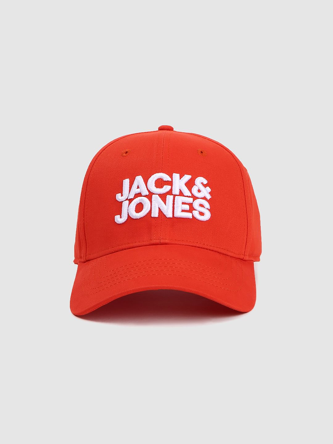 Jack And Jones Buy Caps And Hats Buy Men Orange Logo Print