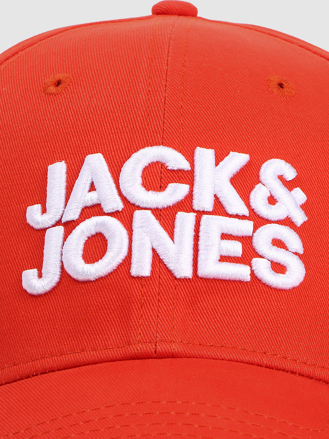 Orange Logo Print Baseball Cap