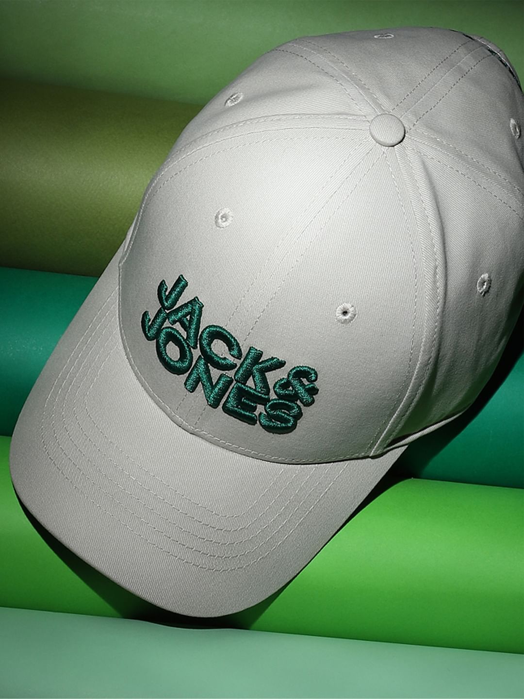 Buy Beige Embroidered Logo Baseball Cap for Men