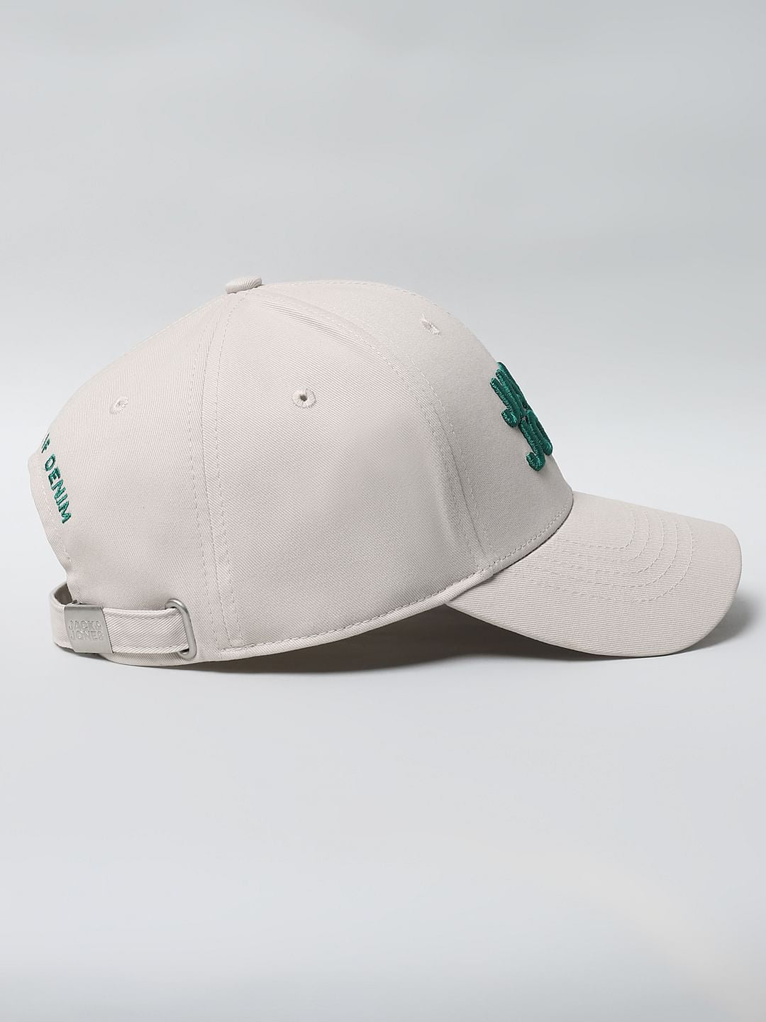 Beige Embroidered Logo Baseball Cap